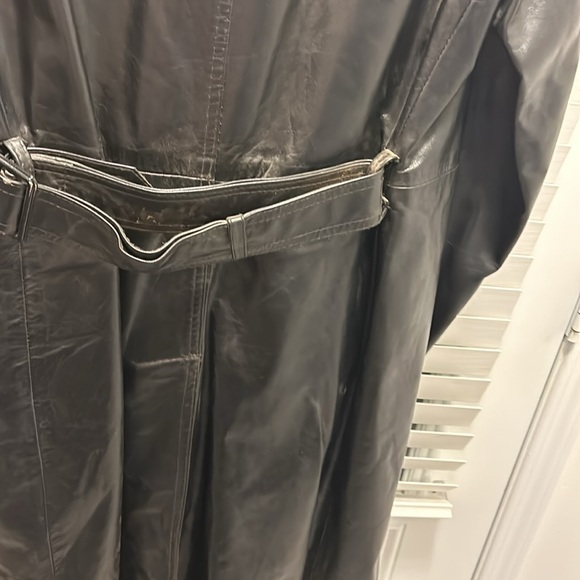 Vintage Leather Attic Black Trench Coat w/Winter Liner - Picture 9 of 9
